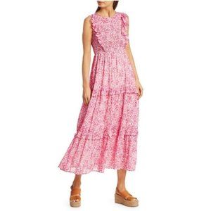 Banjanan Iris Smocked Tiered Maxi Dress, Size